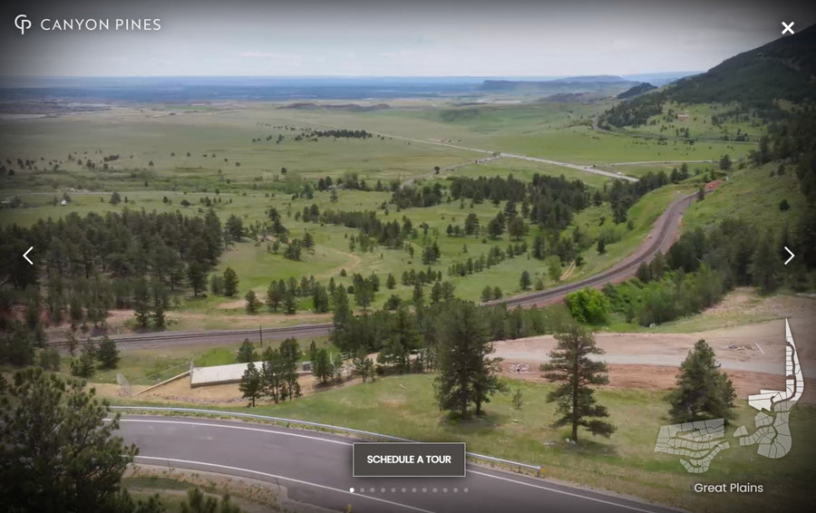 Interactive 3D map of the Canyon Pines community running in a web browser
